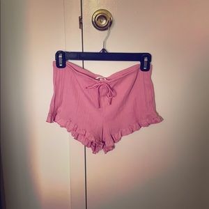 Pink sleep shorts